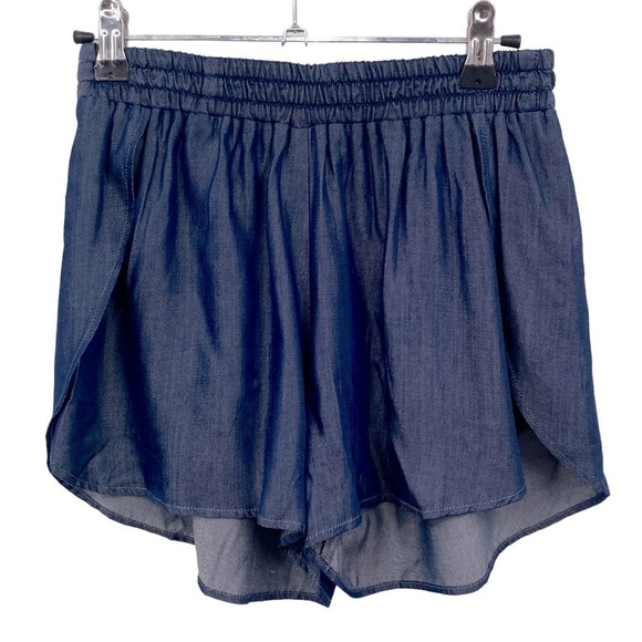 Anthropologie Askari Dark Chambray Flutter Shorts Size XS - Picture 2 of 10